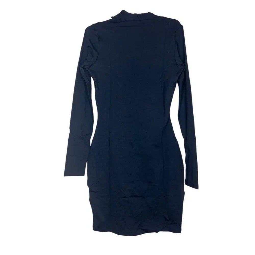 NEW Susana Monaco Diagonal Cut Out Mini‎ Dress in Black XLarge